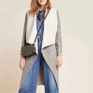 Anthropologie AMADI Camilla Faux Sueded Sherpa Wrap